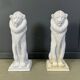 Pair of Renaissance style terracotta lion sculptures, 1950s