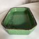 Glazed earthenware dish Aegitna Vallauris green centrepiece 1860