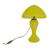 Yellow glass paste mushroom lamp in Art Nouveau style
