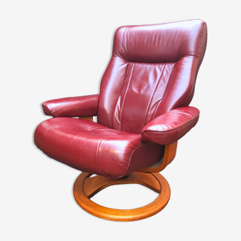 Scandinavian reclining relax armchair in Anderssons leather