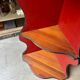 Dark wood corner unit, black and red