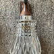 Pair of 60s teak and molded glass sconces