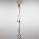 1960s Metal & Milk Glass Pendant Light, Italy