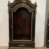 Vitrine d'apparat Napoléon III en bois noir et bronze ciselé doré XIX siècle
