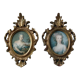 Lot de 2 anciens cadres en bois doré et sculpté