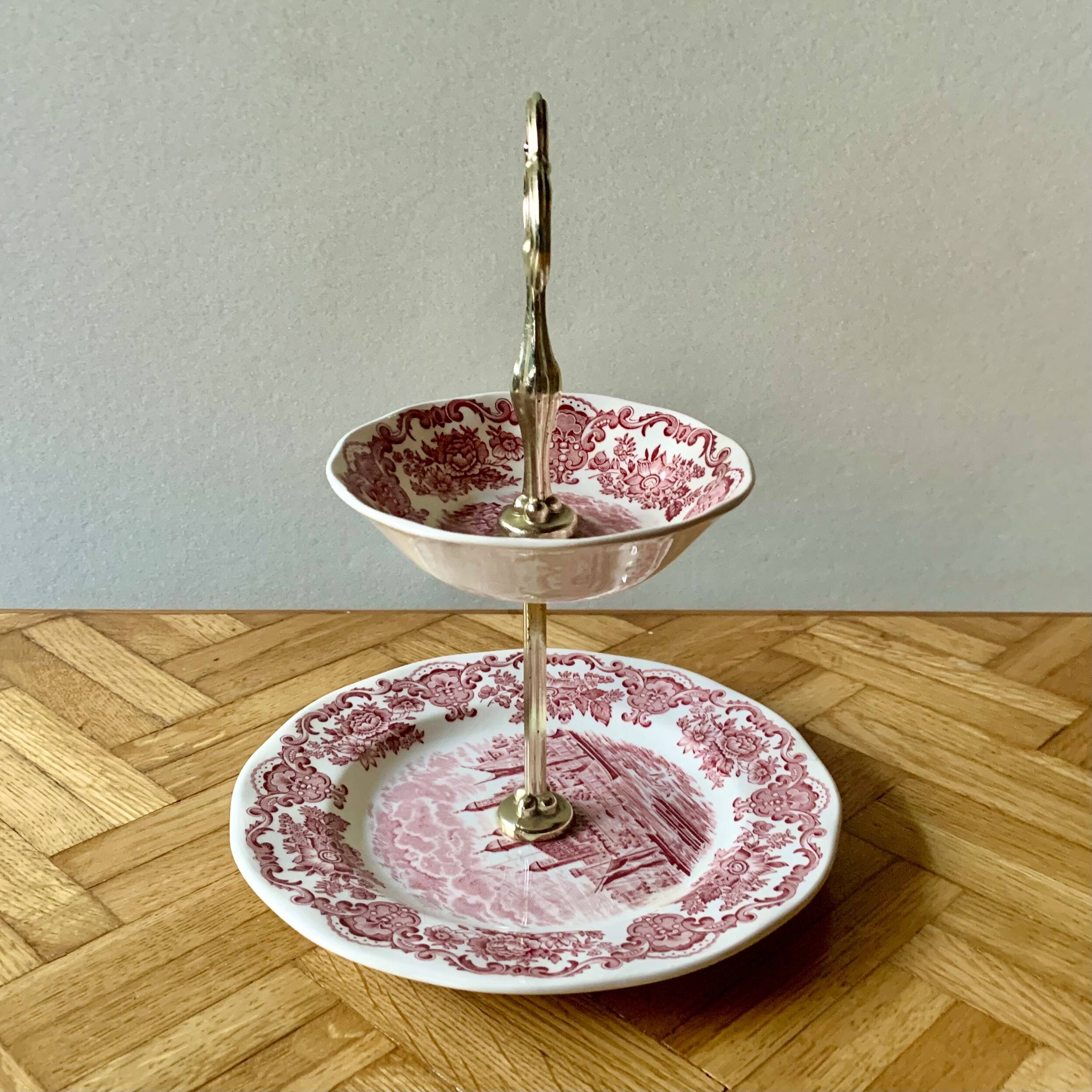 Antique double-decker servant - Enoch Wedgwood (Tunstall) Ltd - Royal Homes of Britain - 1960