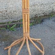 Coat rack parrot in rattan and bamboo
