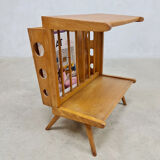 Vintage Dutch design side table magazine rack