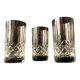 Set of 3 cross-cut crystal liqueur glasses