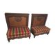 Paire de bancs de ferme ou chalet