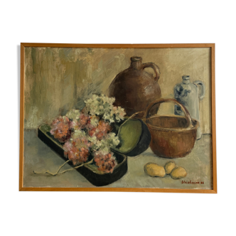Old still life painting