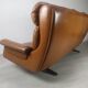 Scandinavian fawn leather sofa