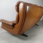 Canapé cuir fauve scandinave