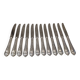 12 silver-plated dessert knives by silversmith Florian Frionnet, 21.2cm