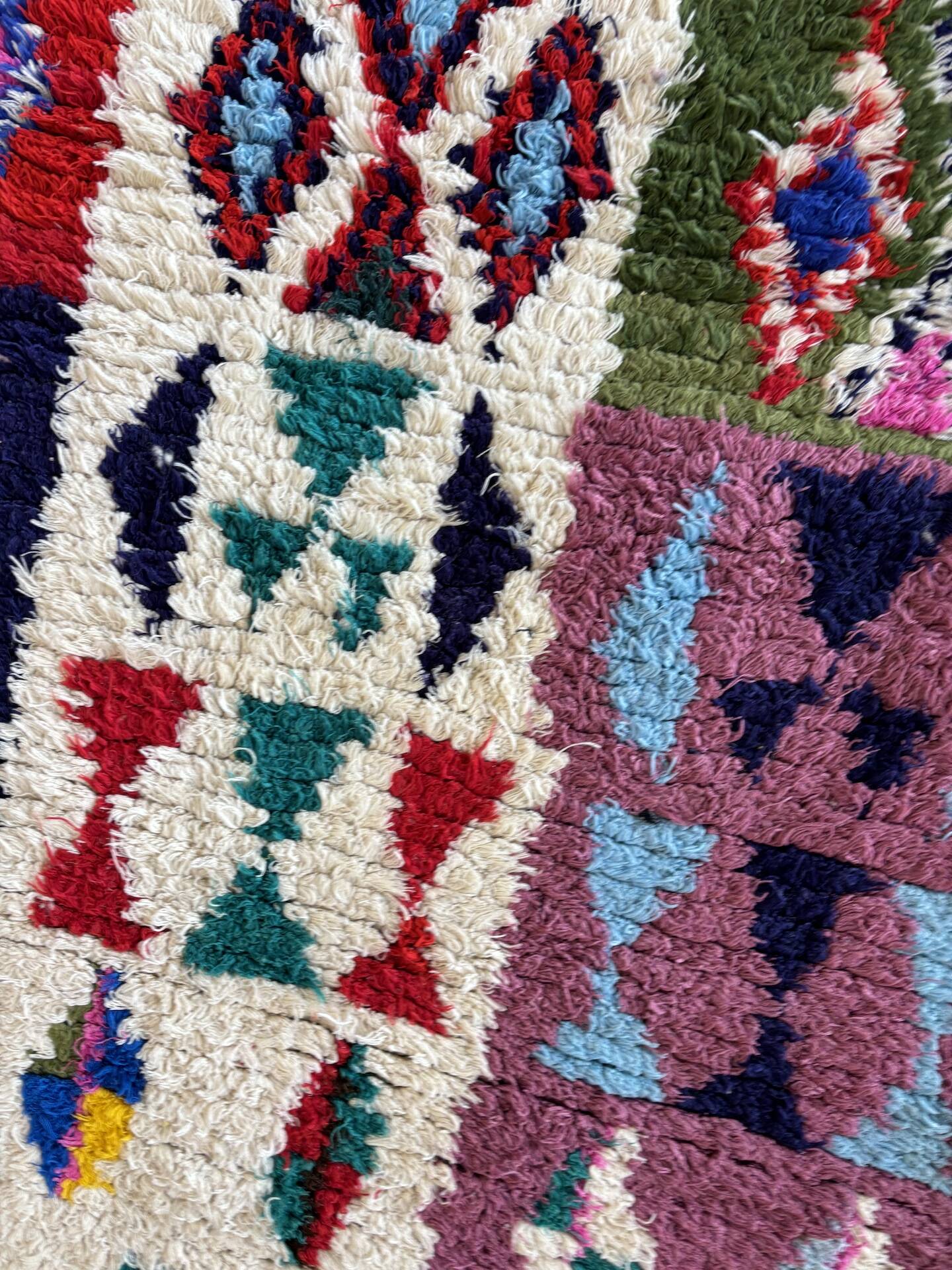 Berber Boucherouite rug in Togo cotton