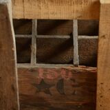 Old wooden bottles box