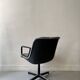 Velvet office chair with armrest by C. POLLOCK for Knoll