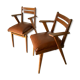 Pair of bridge armchairs 60s