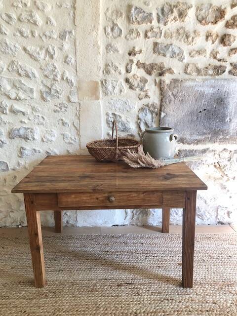 Wooden farmhouse coffee table