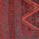 Handmade Vintage Rug Red Afghan Area Rug- 110x115cm