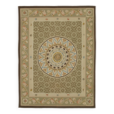 Tapis Aubusson vintage européen fait main 207 cm x 273 cm