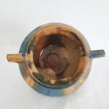 Small vintage vase pansu with two handles