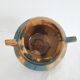 Small vintage vase pansu with two handles