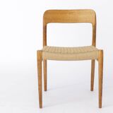 Niels Otto Møller Model 75 Oak Dining Chair, 1950s Danish Mid-Century Moder
