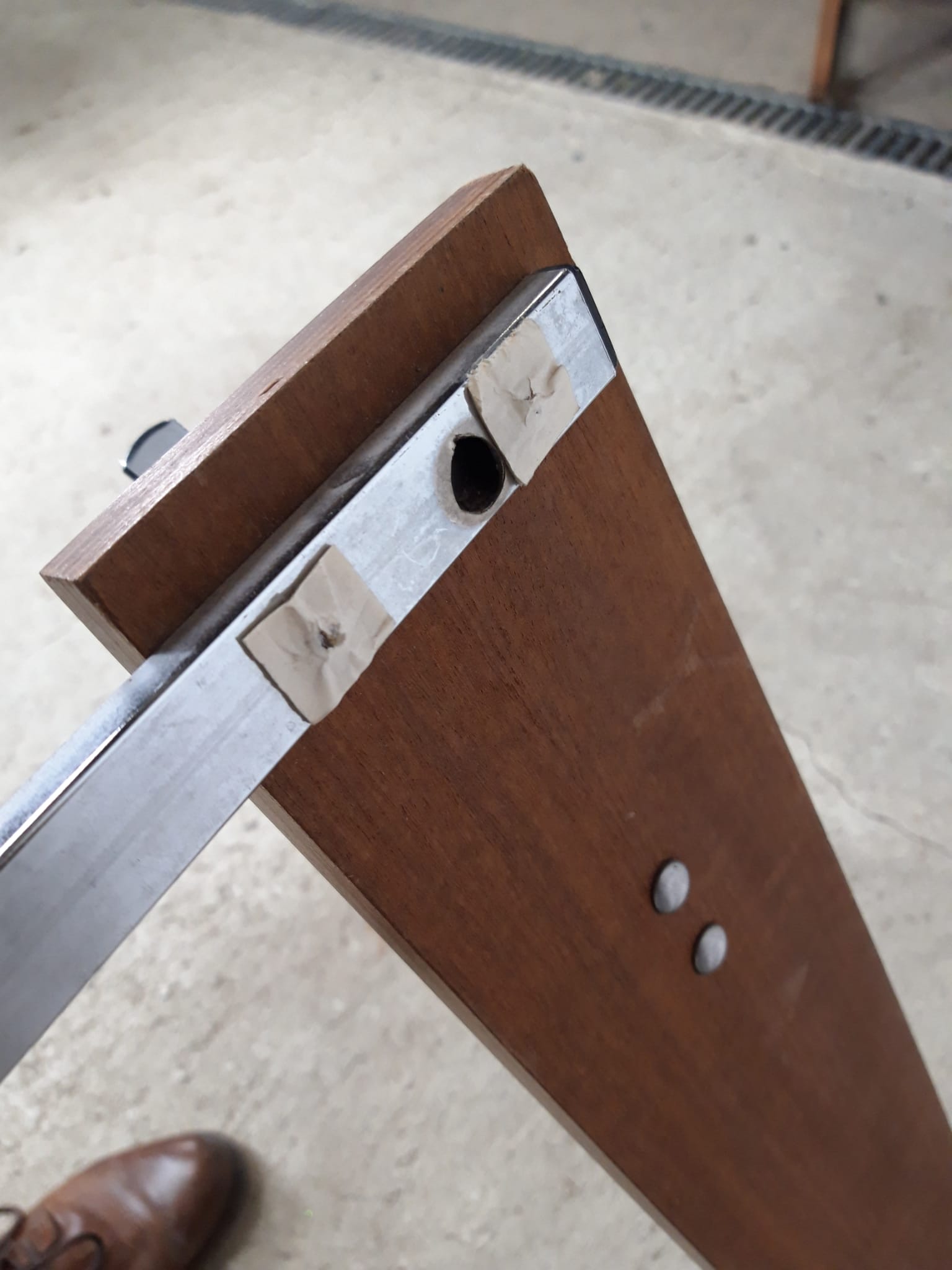 Vintage wooden wall coat rack, 8 hanging points