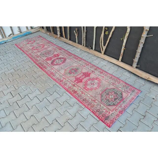 1940s Turkish Long Hallway Runner  89x360