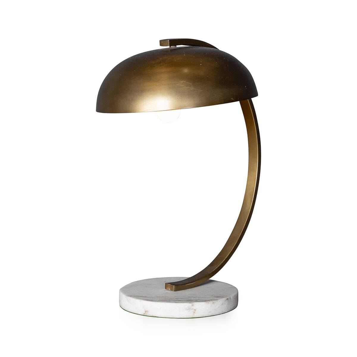 Vintage 20thc brass christian dell style table lamp c.1970