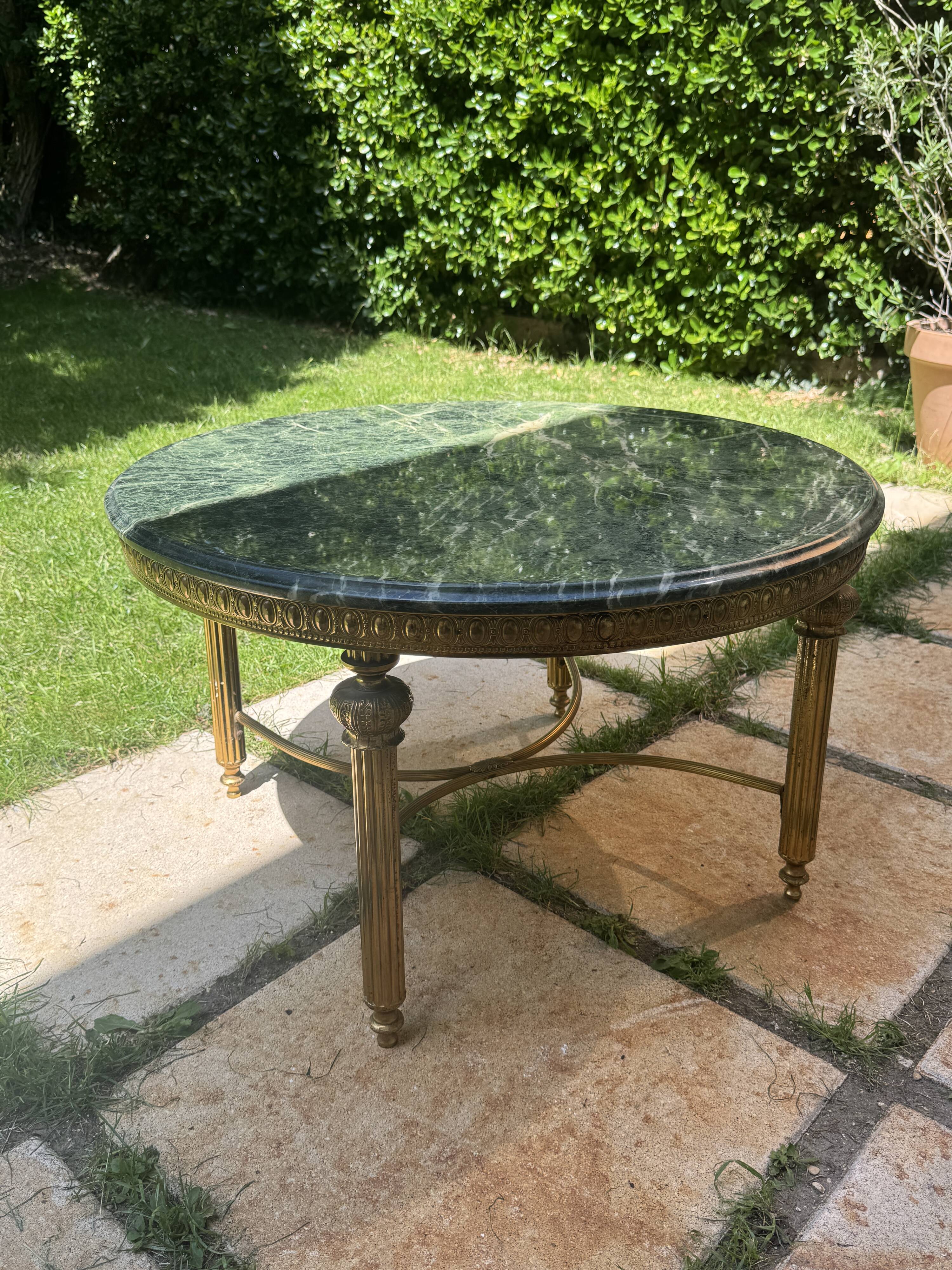 Louis XVI marble coffee table
