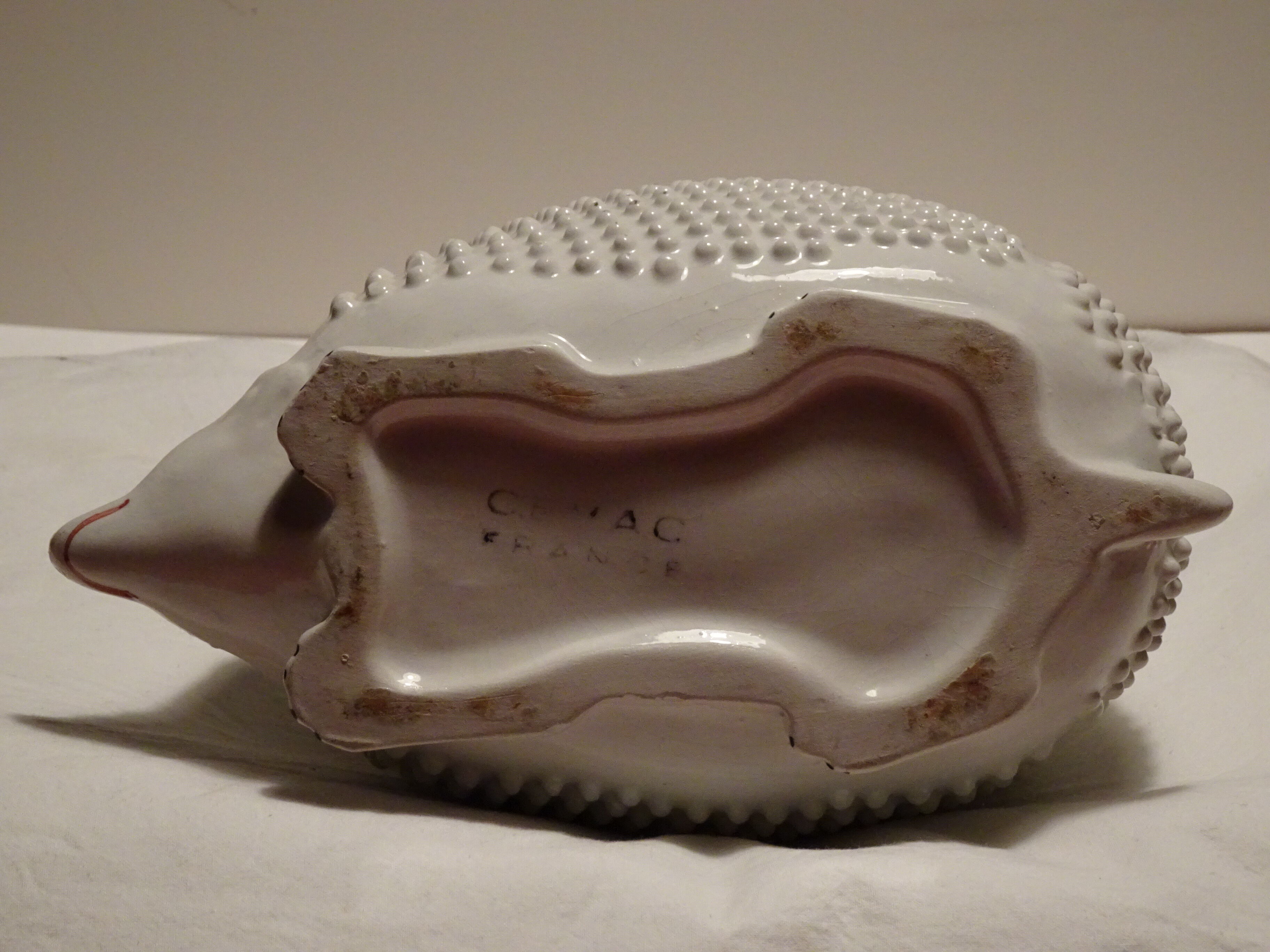 Vase spades white herisson flowers