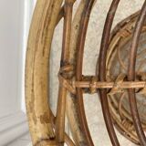 Vintage rattan bar server