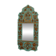 Vintage oriental wall mirror decor under glass