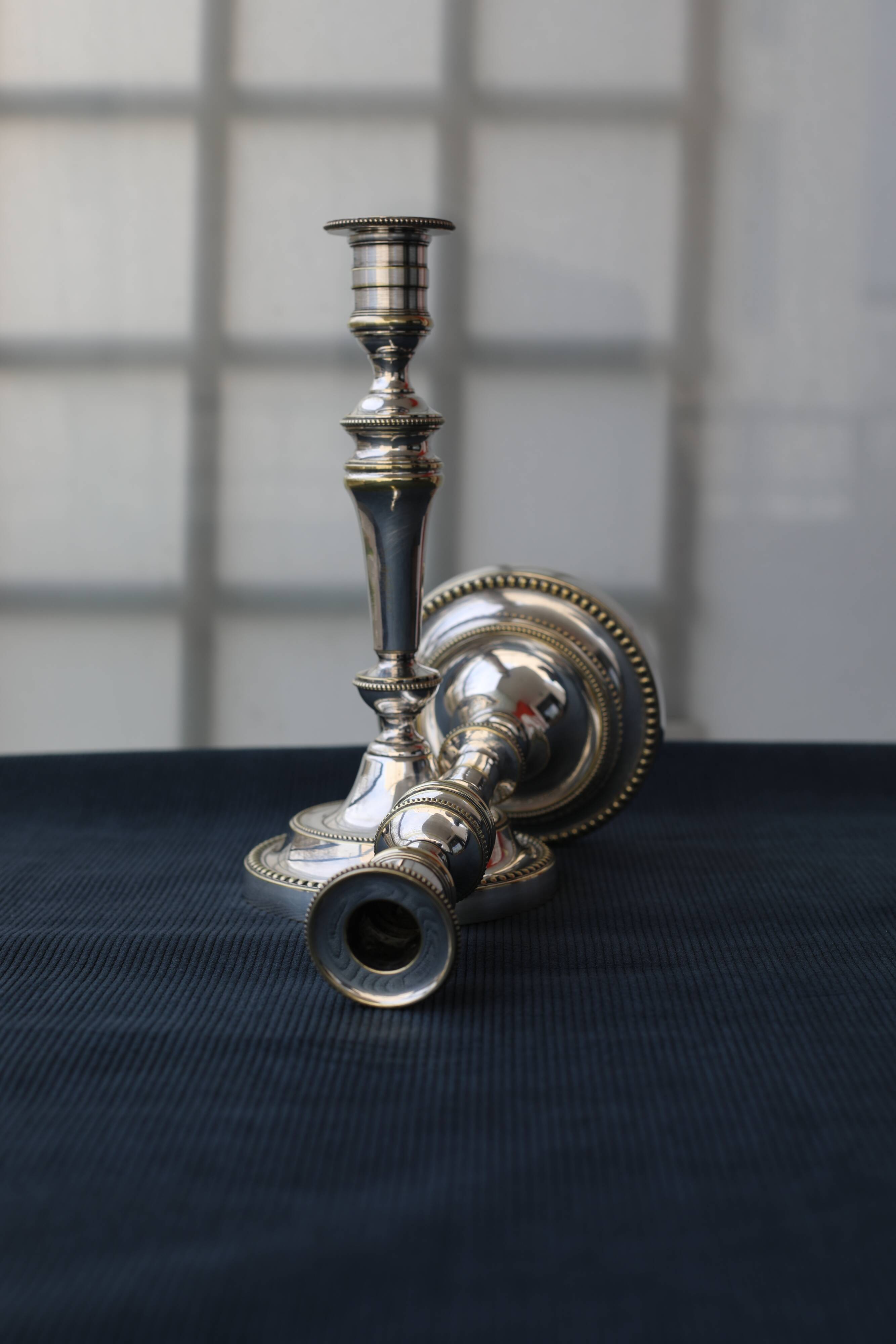 Pair of Christofle bougeoirs