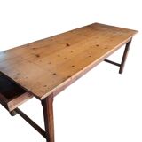 Red Fir Farm Table - Size 200cm - Side Drawer