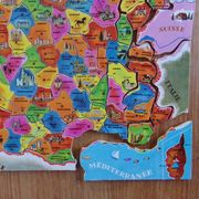 Wooden puzzle from the French departments in the 70s