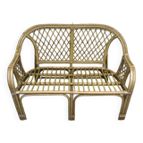 2-seater rattan bench