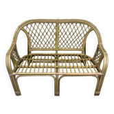 2-seater rattan bench