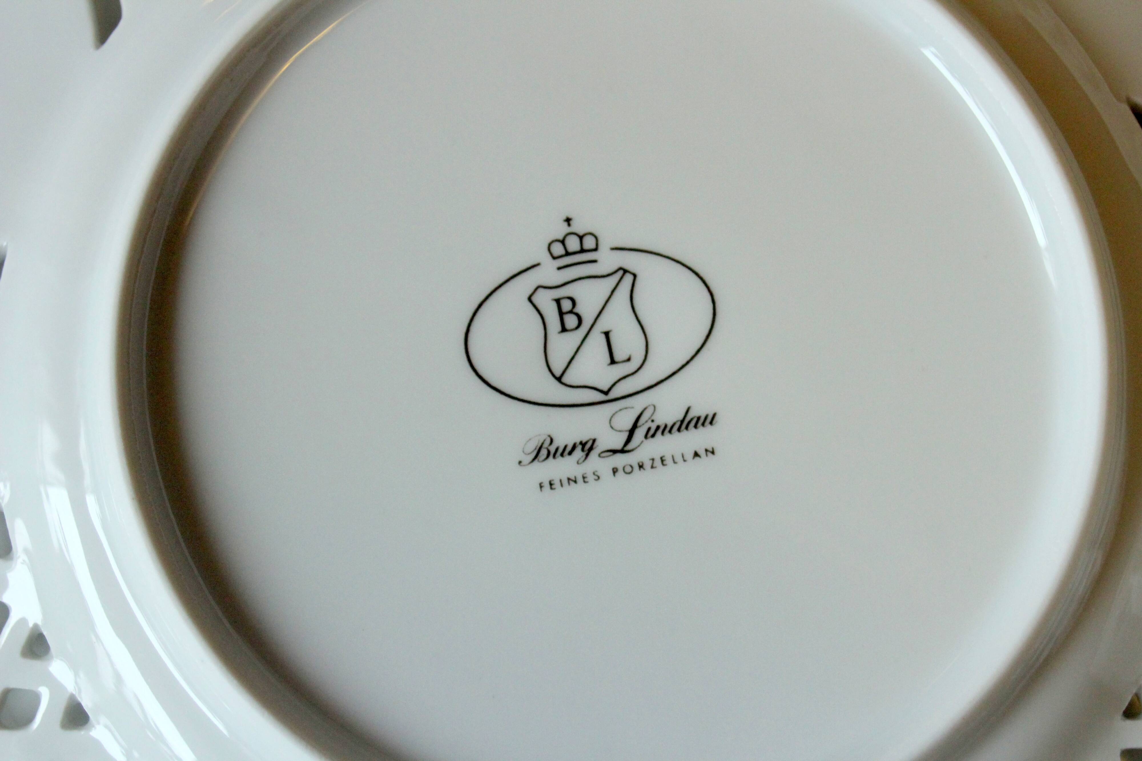 Tasse à thé et café en porcelaine bavaroise Burg Lindau