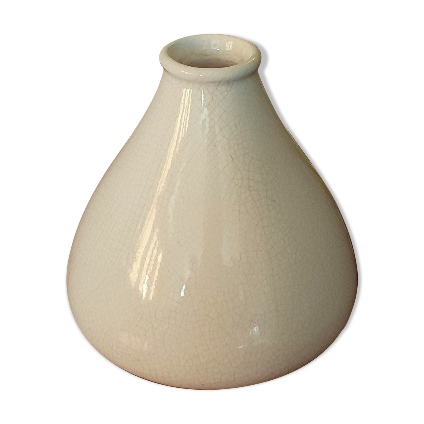 Cracked ceramic art deco vase