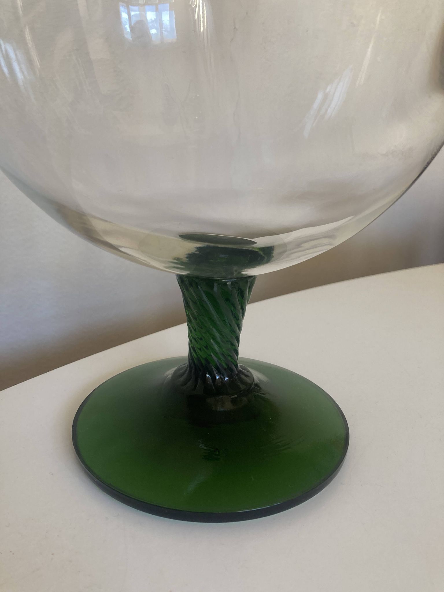XXXL blown glass vase from Empoli 1960