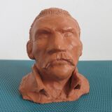 Ancient terracotta bust statue