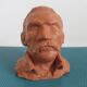 Ancient terracotta bust statue