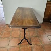 Old oak bistro table, 125cm long.