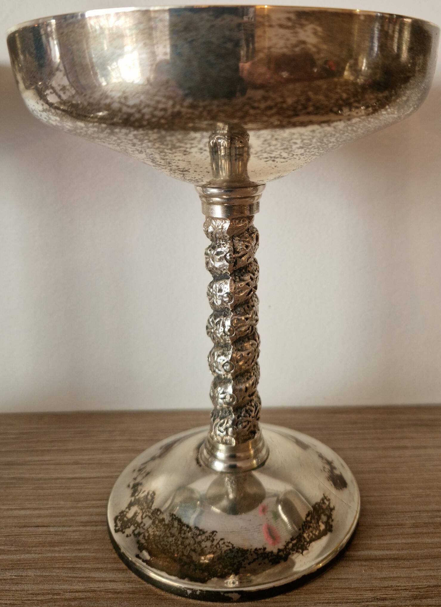 Set of 4 vintage silver dessert bowls – Made in Spain – 1960s