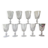 9 vintage red wine glasses