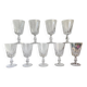 9 vintage red wine glasses