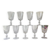 9 vintage red wine glasses
